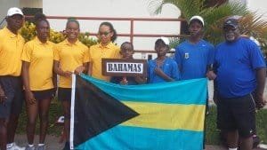 Coach Bradley Bain, Elana Mackey,  Donesha Gibson, Emma Weech, Denali Nottage, Kofi Bowe, Jacobi Bain, Hartie  Johnson